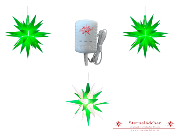 Sterne-Set A1e grün/weiß-grün/grün